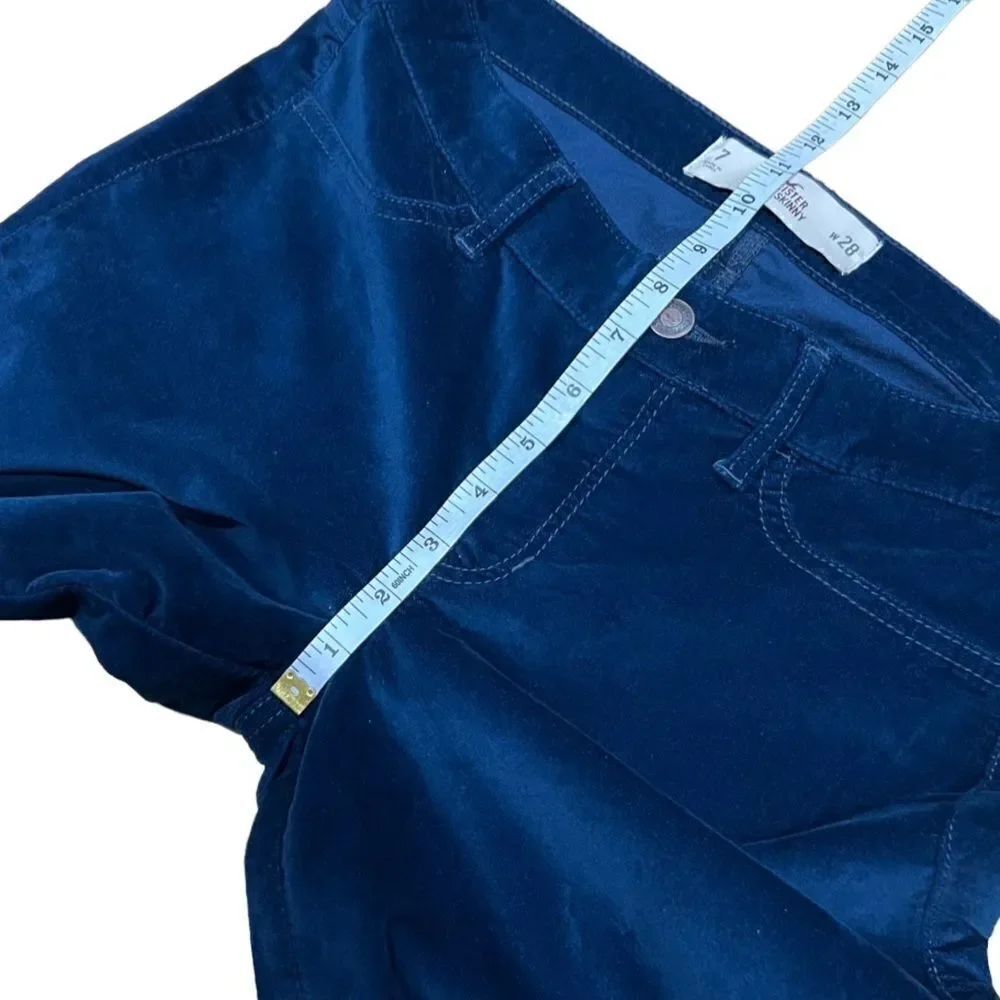 Hollister super skinny velvet pants blue size 7/28 - Picture 15 of 16